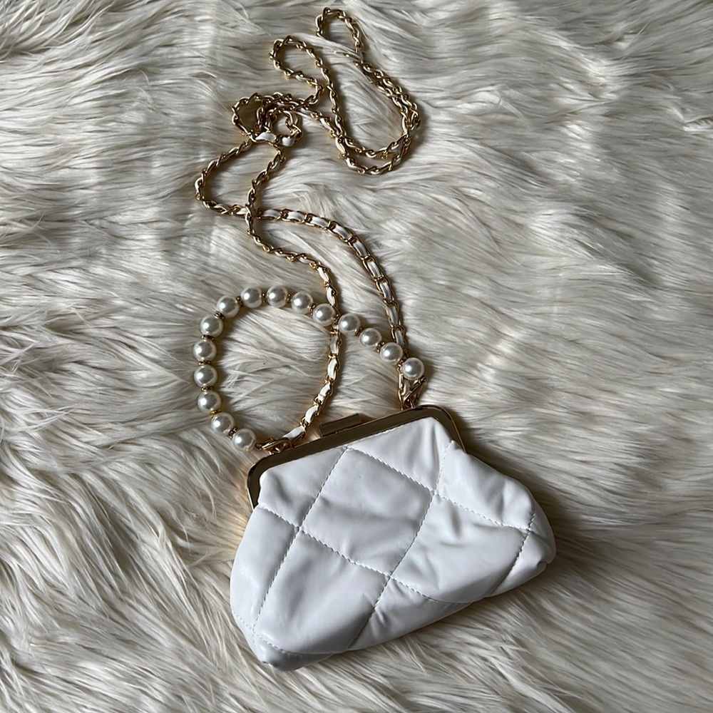 White mini cross body
